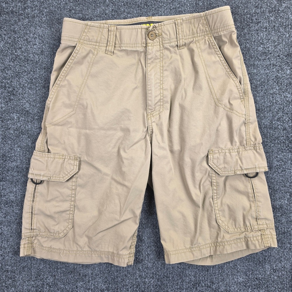Lee Extreme Motion Cargo Shorts Men's 29 Khaki Tan Stretch Ripstop Utility